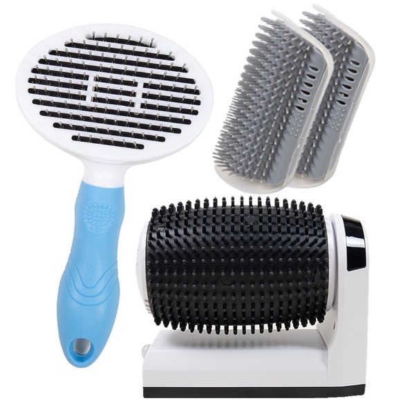 COPY - COPY - Cat Grooming Kit with Cat Self Grooming Brush 2 Wall Corner Combs… - Picture 1 of 12